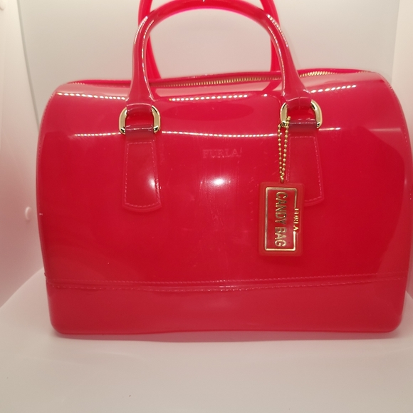Medium Fuschia Furla Candy Bag - Picture 14 of 16